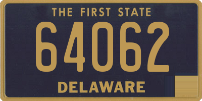 DE license plate 64062