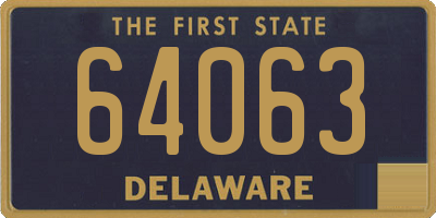 DE license plate 64063