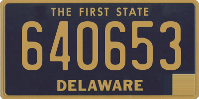 DE license plate 640653