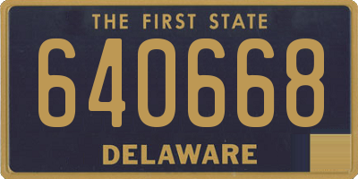 DE license plate 640668