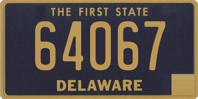 DE license plate 64067