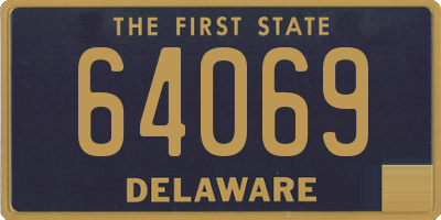 DE license plate 64069