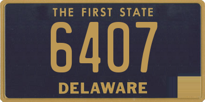 DE license plate 6407