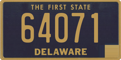 DE license plate 64071
