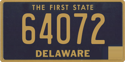 DE license plate 64072