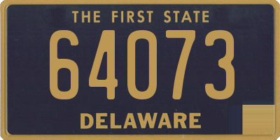DE license plate 64073
