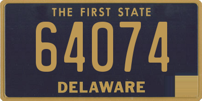 DE license plate 64074