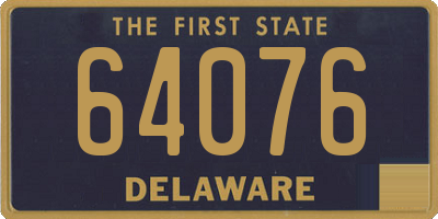DE license plate 64076