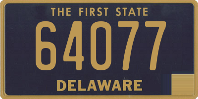 DE license plate 64077