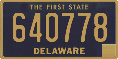DE license plate 640778