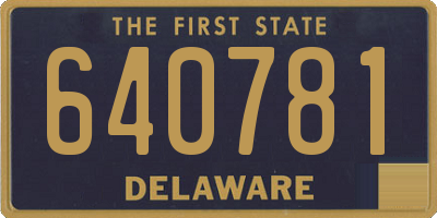 DE license plate 640781