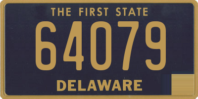 DE license plate 64079