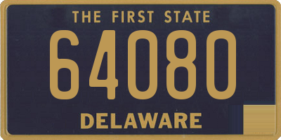 DE license plate 64080