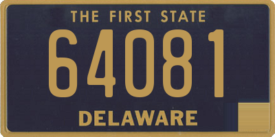 DE license plate 64081