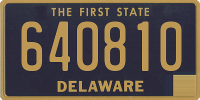 DE license plate 640810