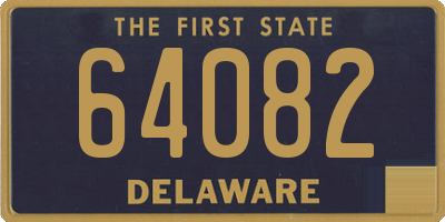 DE license plate 64082