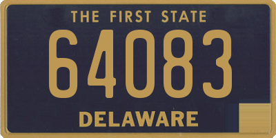 DE license plate 64083