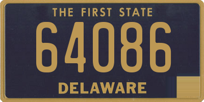 DE license plate 64086