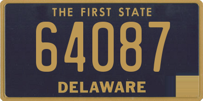 DE license plate 64087