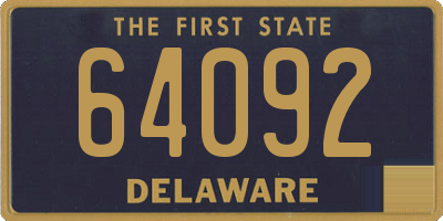 DE license plate 64092