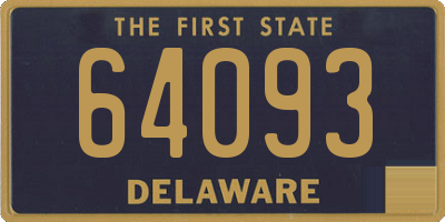 DE license plate 64093