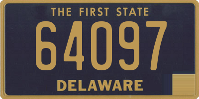 DE license plate 64097