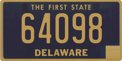 DE license plate 64098