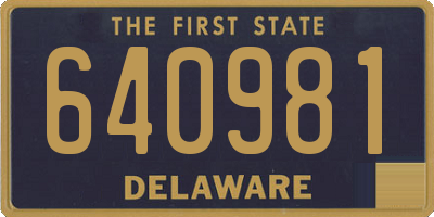 DE license plate 640981