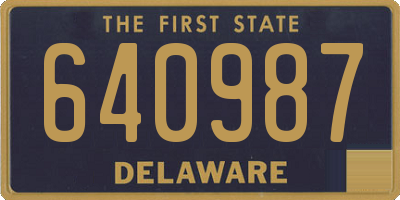 DE license plate 640987