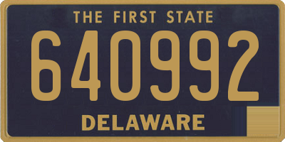 DE license plate 640992