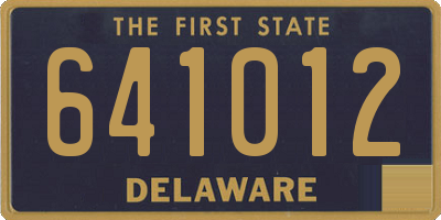 DE license plate 641012