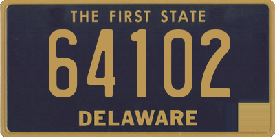 DE license plate 64102