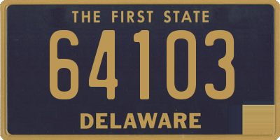 DE license plate 64103