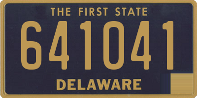 DE license plate 641041
