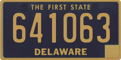 DE license plate 641063