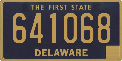 DE license plate 641068