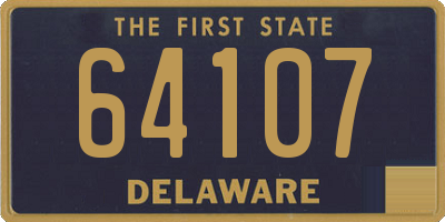 DE license plate 64107