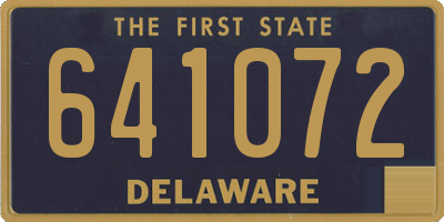 DE license plate 641072
