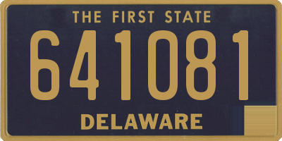 DE license plate 641081