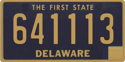 DE license plate 641113