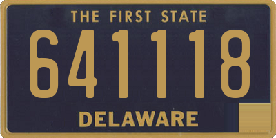 DE license plate 641118