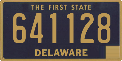 DE license plate 641128