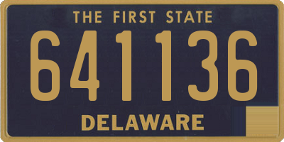 DE license plate 641136