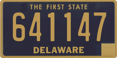 DE license plate 641147