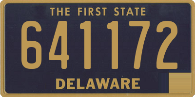 DE license plate 641172