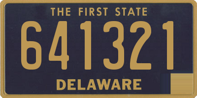 DE license plate 641321