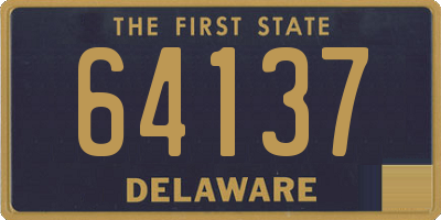 DE license plate 64137