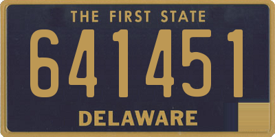 DE license plate 641451