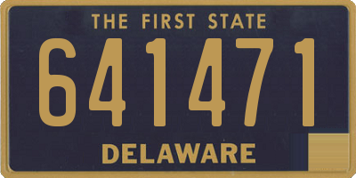 DE license plate 641471