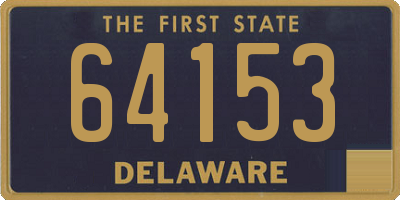 DE license plate 64153